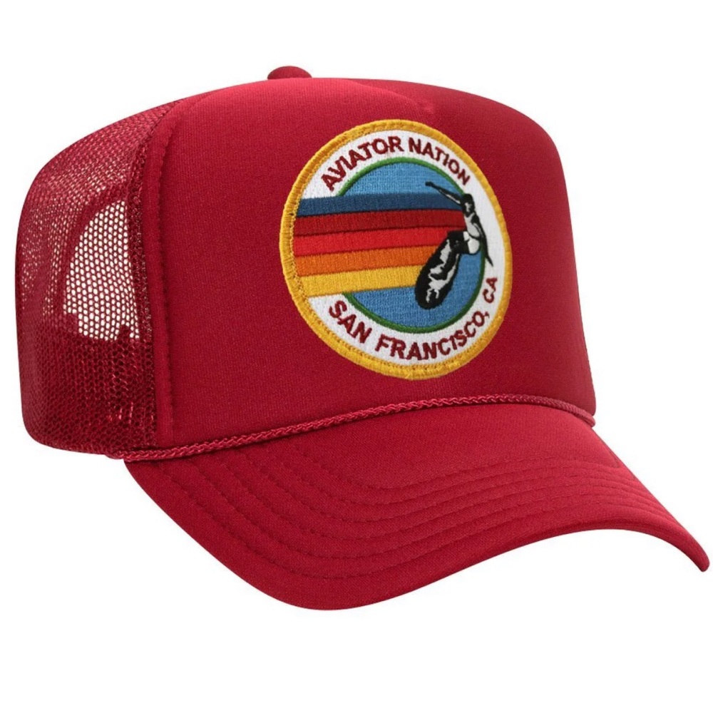 Aviator Nation Red Trucker Hat